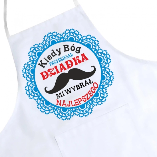 FARTUCH KUCHENNY Z NADRUKIEM PREZENT DZIEŃ DZIADKA