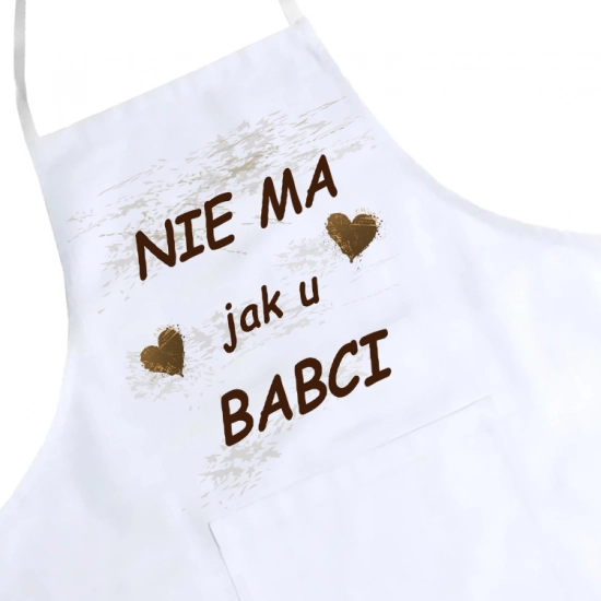 FARTUCH KUCHENNY Z NADRUKIEM PREZENT DZIEŃ BABCI