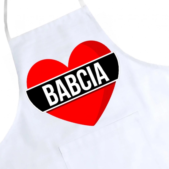 FARTUCH KUCHENNY Z NADRUKIEM PREZENT DZIEŃ BABCI