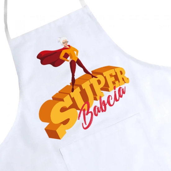 FARTUCH KUCHENNY Z NADRUKIEM PREZENT DZIEŃ BABCI