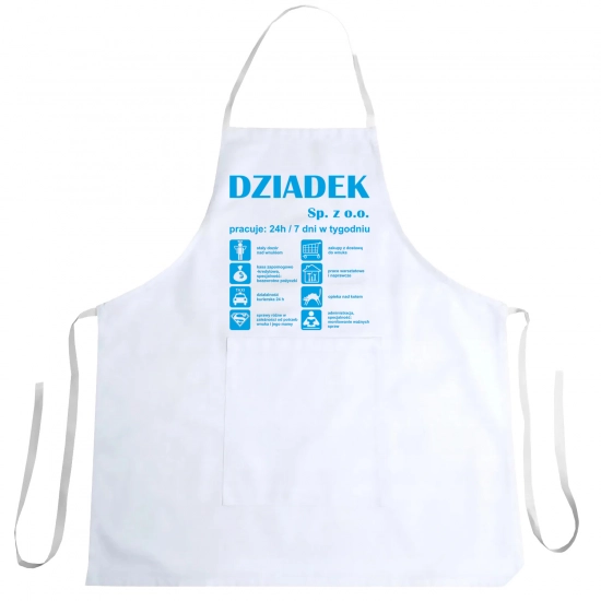 FARTUCH KUCHENNY Z NADRUKIEM PREZENT DZIEŃ DZIADKA