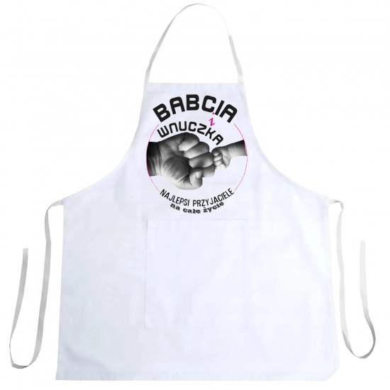 FARTUCH KUCHENNY Z NADRUKIEM PREZENT DZIEŃ BABCI