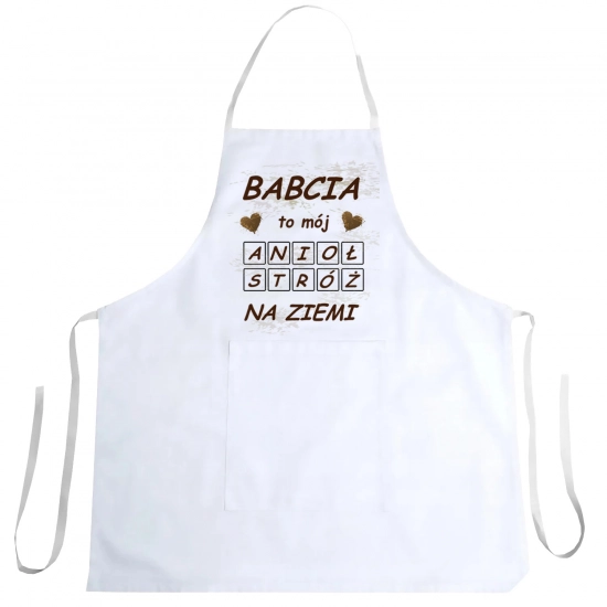FARTUCH KUCHENNY Z NADRUKIEM PREZENT DZIEŃ BABCI