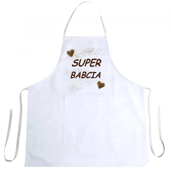 FARTUCH KUCHENNY Z NADRUKIEM PREZENT DZIEŃ BABCI