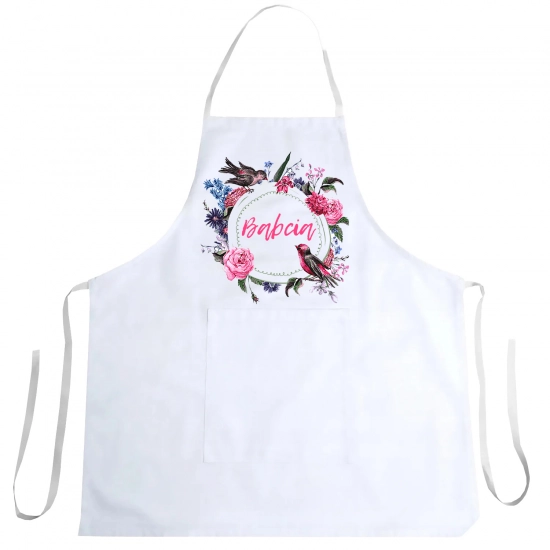 FARTUCH KUCHENNY Z NADRUKIEM PREZENT DZIEŃ BABCI