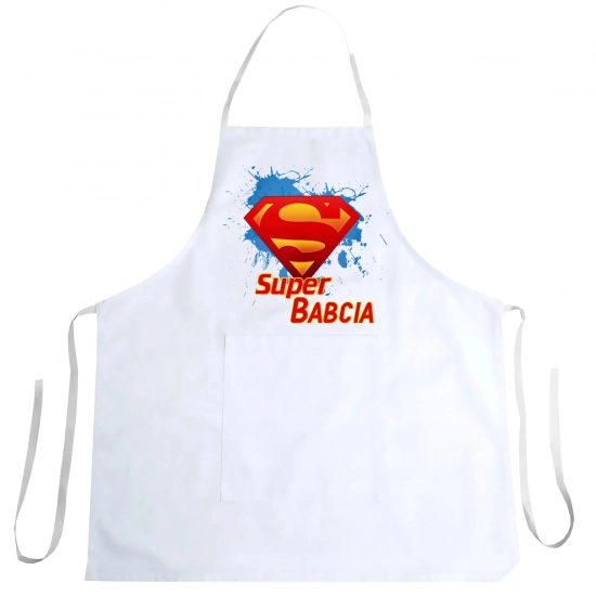 FARTUCH KUCHENNY Z NADRUKIEM PREZENT DZIEŃ BABCI