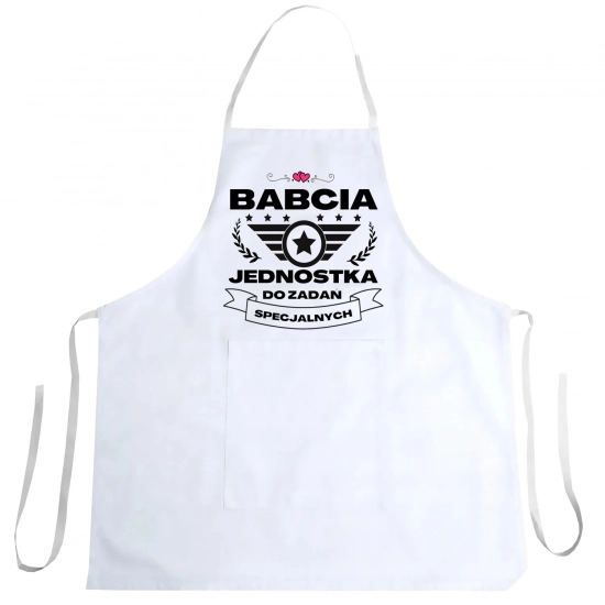 FARTUCH KUCHENNY Z NADRUKIEM PREZENT DZIEŃ BABCI