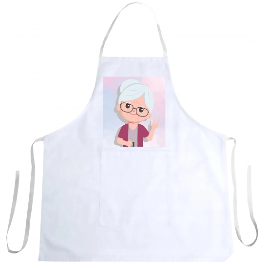 FARTUCH KUCHENNY Z NADRUKIEM PREZENT DZIEŃ BABCI