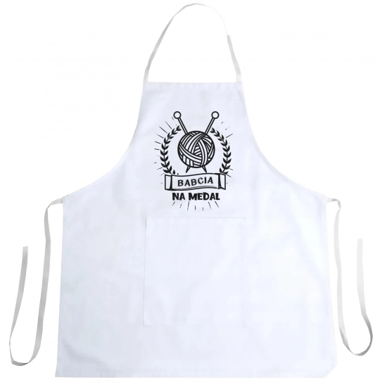 FARTUCH KUCHENNY Z NADRUKIEM PREZENT DZIEŃ BABCI