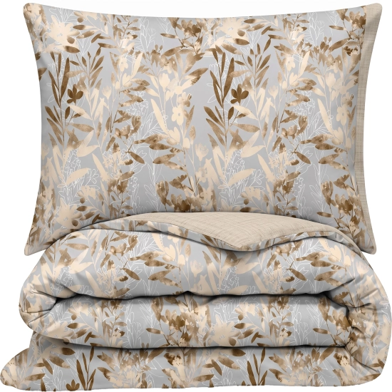 Pościel Flanelowa w Trawy Liście 4cz Prześcieradło 180x230 Meadow