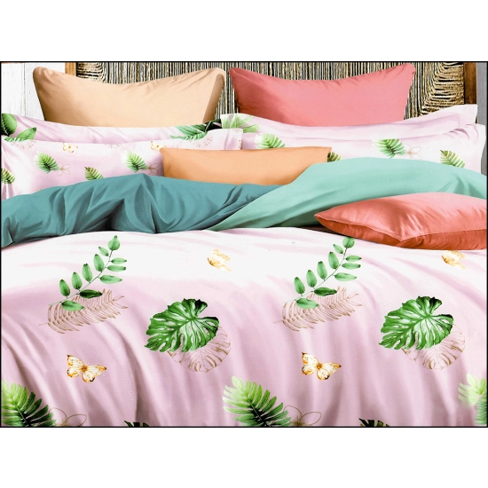 KOMPLET POŚCIELI SATYNA BAWEŁNIANA Z PRZEŚCIERADŁEM POSZWA