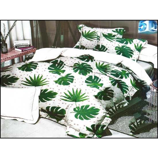 KOMPLET POŚCIELI DWUSTRONNA POŚCIEL 140x200 +2 POSZEWKI + PRZEŚCIERADŁO