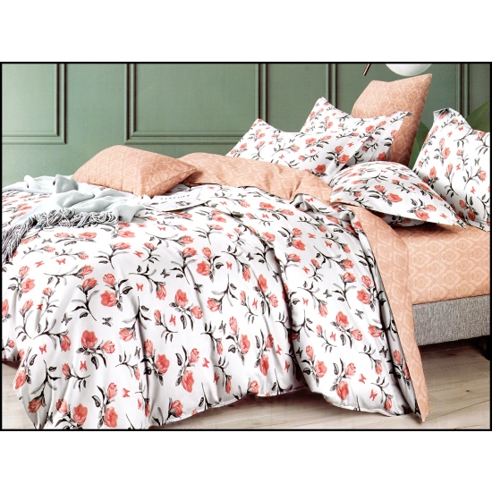 KOMPLET POŚCIELI DWUSTRONNA POŚCIEL 140x200 +2 POSZEWKI + PRZEŚCIERADŁO