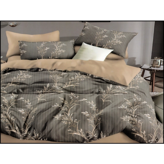 KOMPLET POŚCIELI DWUSTRONNA POŚCIEL 140x200 +2 POSZEWKI SATYNA BAWEŁNIANA