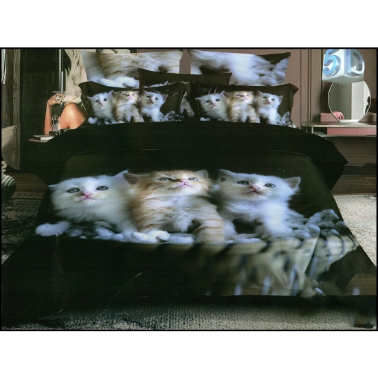 KOMPLET POŚCIELI SATYNA BAWEŁNIANA Z PRZEŚCIERADŁEM POSZWA