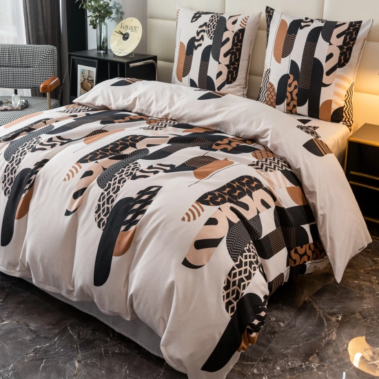 KOMPLET POŚCIELI SATYNA BAWEŁNIANA Z PRZEŚCIERADŁEM POSZWA