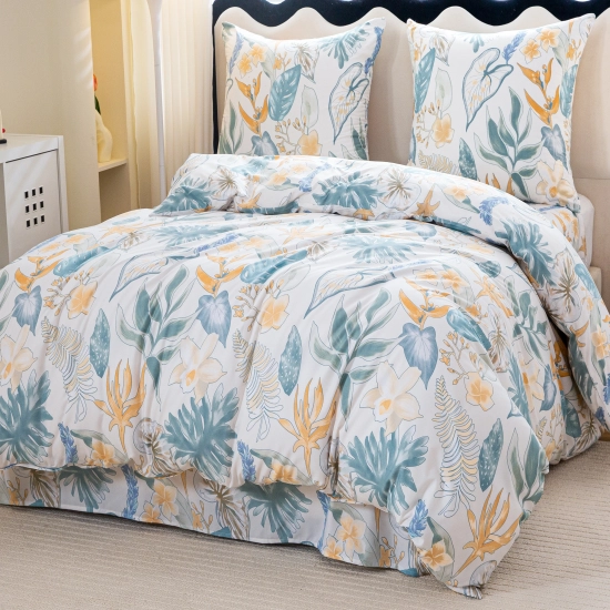 KOMPLET POŚCIELI SATYNA BAWEŁNIANA Z PRZEŚCIERADŁEM POSZWA