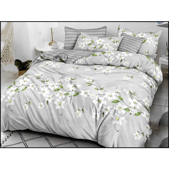 KOMPLET POŚCIELI SATYNA BAWEŁNIANA Z PRZEŚCIERADŁEM POSZWA