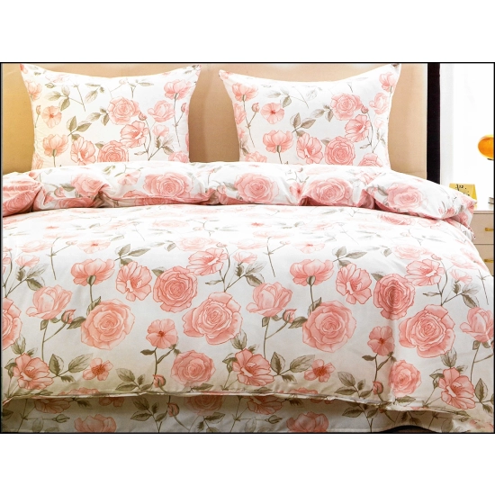 KOMPLET POŚCIELI DWUSTRONNA POŚCIEL 200x200 +2 POSZEWKI SATYNA BAWEŁNIANA