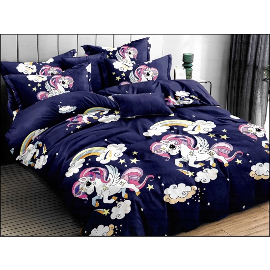 KOMPLET POŚCIELI DWUSTRONNA POŚCIEL 140x200 +2 POSZEWKI SATYNA BAWEŁNIANA