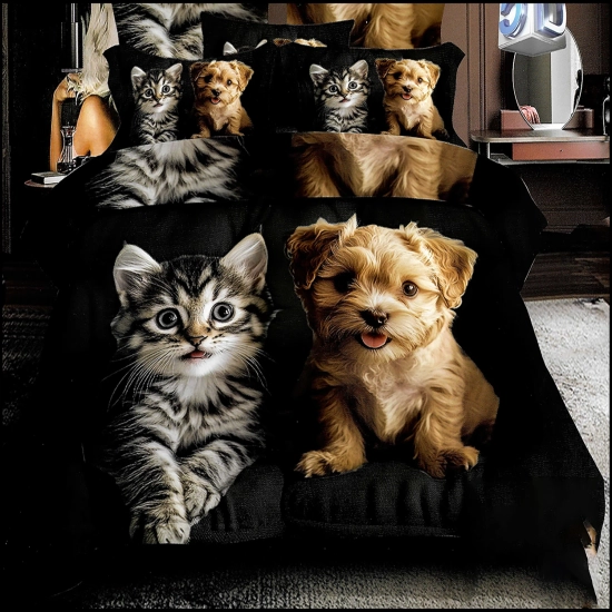 KOMPLET POŚCIELI 3D SATYNA BAWEŁNIANA 2 POSZEWKI 70X80 POSZWA