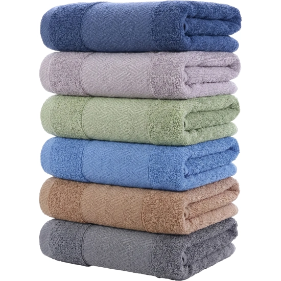 LUKSUSOWY KOMPLET 6 RĘCZNIKÓW KĄPIELOWYCH 50x100 BAWEŁNA FROTTE CHŁONNE