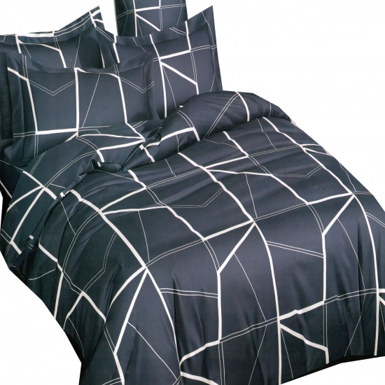 KOMPLET POŚCIELI SATYNA BAWEŁNIANA Z PRZEŚCIERADŁEM POSZWA