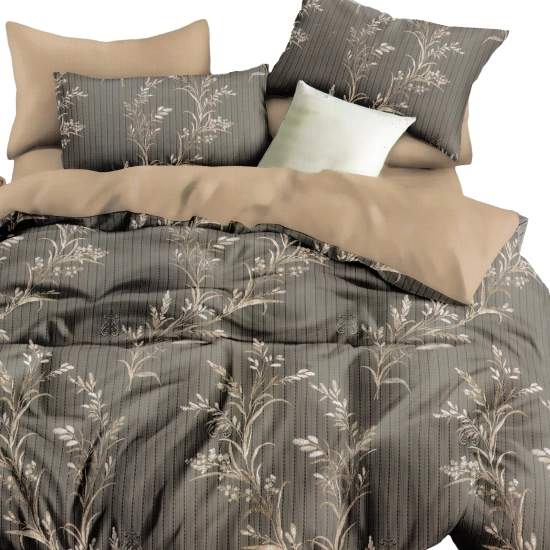 KOMPLET POŚCIELI DWUSTRONNA POŚCIEL 140x200 +2 POSZEWKI SATYNA BAWEŁNIANA