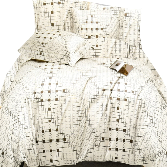 KOMPLET POŚCIELI SATYNA BAWEŁNIANA Z PRZEŚCIERADŁEM POSZWA