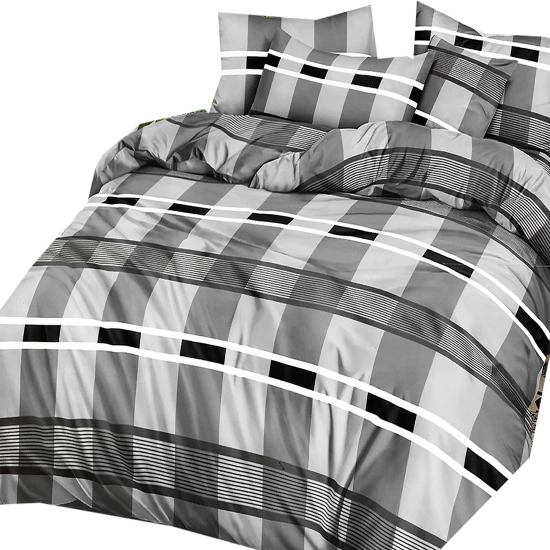 KOMPLET POŚCIELI SATYNA BAWEŁNIANA Z PRZEŚCIERADŁEM POSZWA