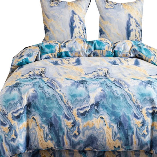 KOMPLET POŚCIELI DWUSTRONNA POŚCIEL 140x200 +2 POSZEWKI SATYNA BAWEŁNIANA