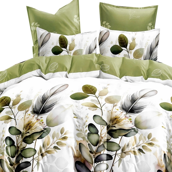 KOMPLET POŚCIELI DWUSTRONNA POŚCIEL 200x200 +2 POSZEWKI SATYNA BAWEŁNIANA