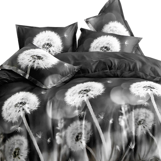 KOMPLET POŚCIELI SATYNA BAWEŁNIANA Z PRZEŚCIERADŁEM POSZWA