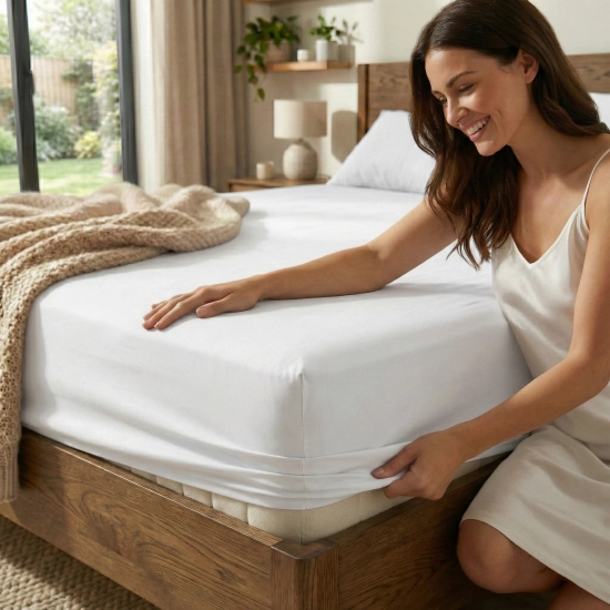 PRZEŚCIERADŁO JERSEY 100X200 Z GUMKĄ GRUBE POLSKIE BIAŁY