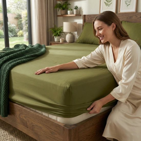 PRZEŚCIERADŁO JERSEY 80X160 Z GUMKĄ GRUBE POLSKIE OLIWKA