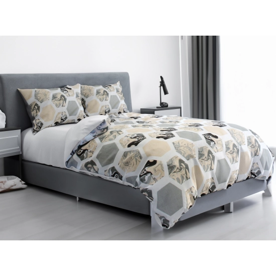 POŚCIEL 200x220 DWUSTRONNA + PRZEŚCIERADŁO MODERN