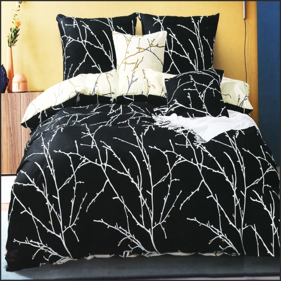 KOMPLET POŚCIELI 100% BAWEŁNA DWUSTRONNA POŚCIEL 140x200 + PRZEŚCIERADŁO