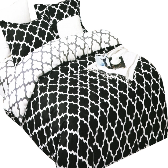 KOMPLET POŚCIELI 100% BAWEŁNA DWUSTRONNA POŚCIEL 135x200 + PRZEŚCIERADŁO