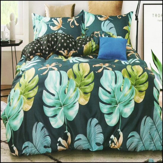 KOMPLET POŚCIELI 100% BAWEŁNA DWUSTRONNA POŚCIEL 150x200 + PRZEŚCIERADŁO