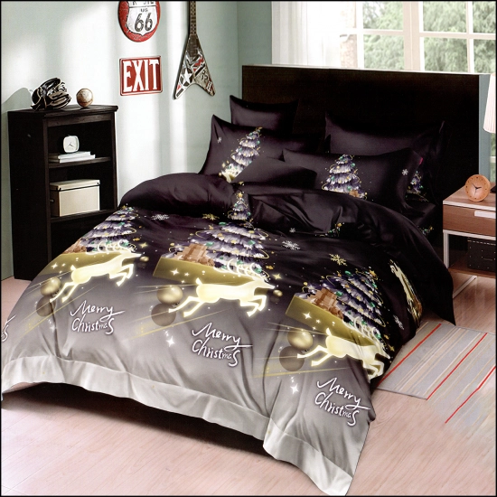 KOMPLET POŚCIELI 100% BAWEŁNA DWUSTRONNA POŚCIEL 140x200 + PRZEŚCIERADŁO