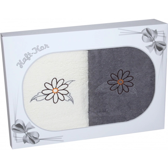 PREZENT KOMPLET DWÓCH RĘCZNIKÓW 70x140 Z HAFTEM