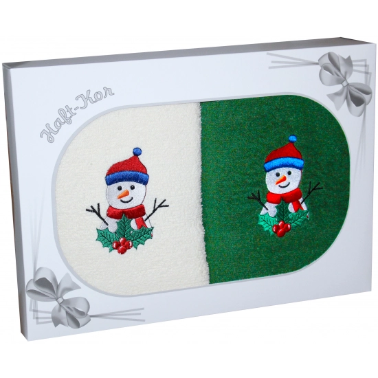 ŚWIĄTECZNY KOMPLET DWÓCH RĘCZNIKÓW 70x140 PREZENT ŚWIĘTA BAŁWAN