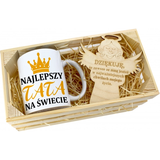 KUBEK W SKRZYNCE NA PREZENT DZIEŃ OJCA TATY TATA