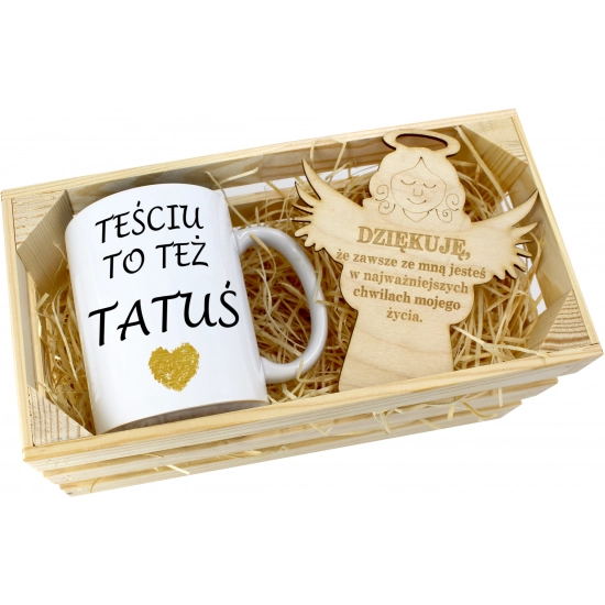 KUBEK W SKRZYNCE NA PREZENT DZIEŃ OJCA TATY TATA