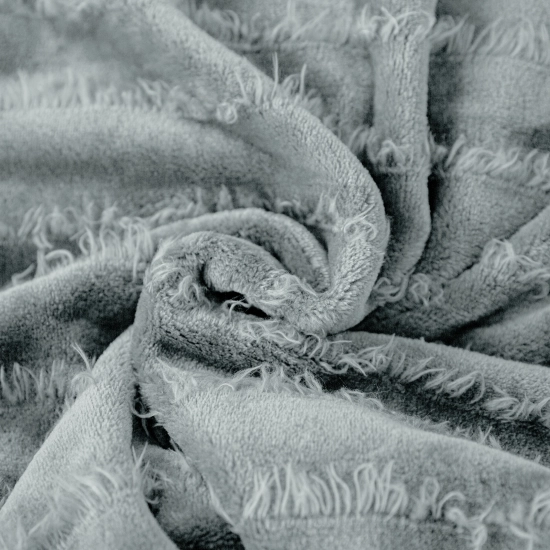 PLUSZOWY KOC NA ŁÓŻKO FOTEL Z MIKROFIBRY 160X200 NARZUTA JASNY SZARY