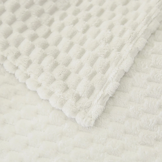 KOC 160x200 NARZUTA NA ŁÓŻKO Z MIKROFIBRY MIĘKKI KAPA CUBETTO ECRU