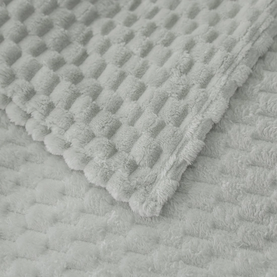 JASNO SZARY KOC 200x220 NARZUTA NA ŁÓŻKO Z MIKROFIBRY MIĘKKI CUBETTO KAPA