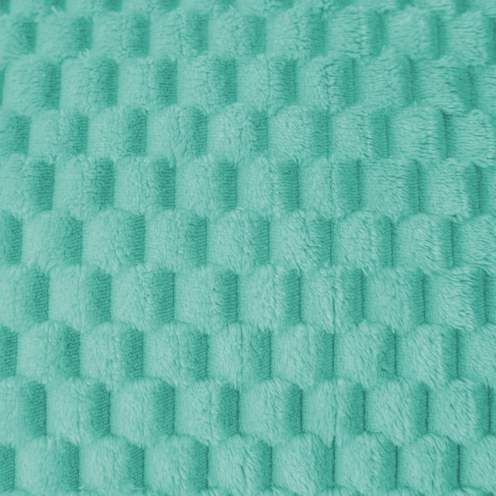 LAZUROWY KOC 160x200 NARZUTA NA ŁÓŻKO Z MIKROFIBRY MIĘKKI KAPA CUBETTO KAPA