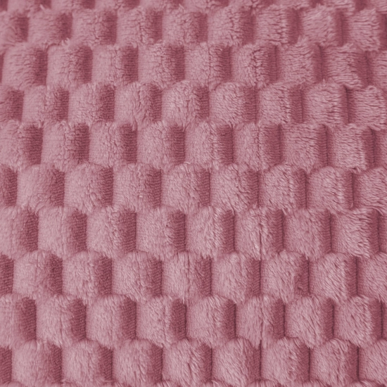 KOC 160x200 NARZUTA NA ŁÓŻKO Z MIKROFIBRY MIĘKKI KAPA CUBETTO PUDROWY RÓŻ