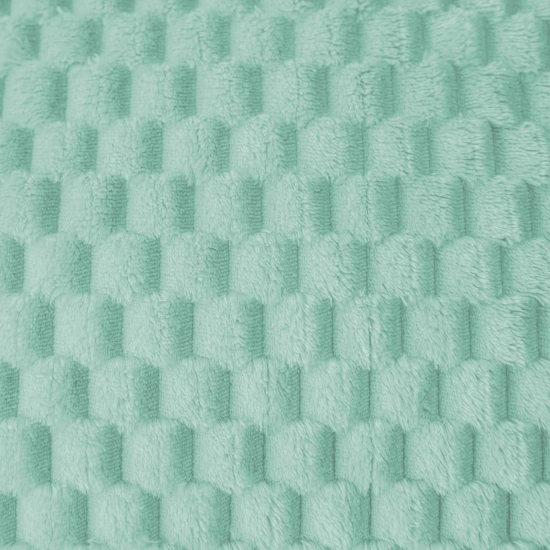 LAZUROWY KOC 160x200 NARZUTA NA ŁÓŻKO Z MIKROFIBRY MIĘKKI KAPA CUBETTO KAPA